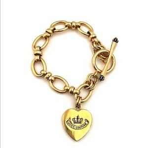 Juicy Couture Gold Bracelet with Flat Heart